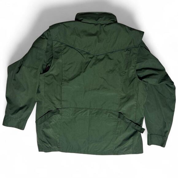 Gary Nesse Missoula MT 80s Vintage Ultimate System Green Nylon Suede Jacket M - Picture 4 of 6